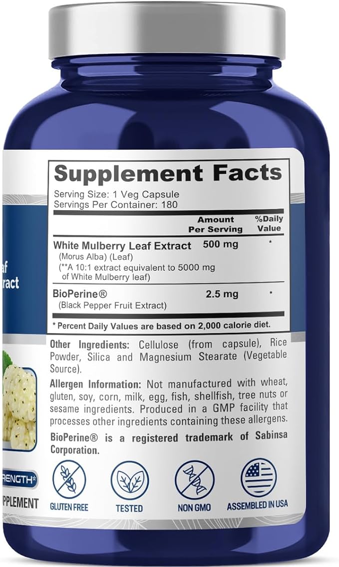 NusaPure White Mulberry Leaf Extract 2500mg 200 Tablets - BeesActive Australia