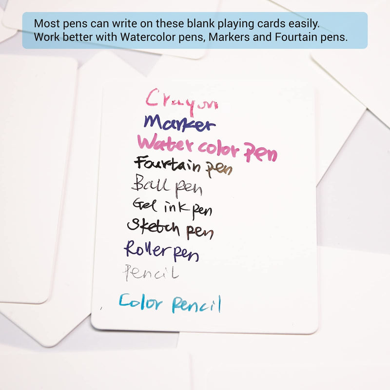 IMAGAME White Blank Playing Cards – 180PCS DIY Flash Cards, Game Cards, Study Learning Cards, Message Card, Thank You Card, Gift Card, Word Cards for Writing, Drawing – Poker Size - BeesActive Australia