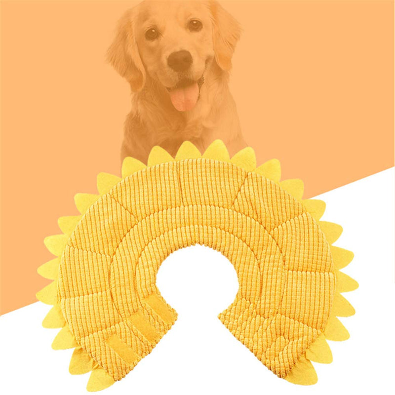 POPETPOP Pet Protective Recovery Collar - Adjustable Sunflower Shape Elizabethan Cat Cone Collar, Cute Soft Cone After Surgery Neck Collar for Cats and Small Dogs S - BeesActive Australia