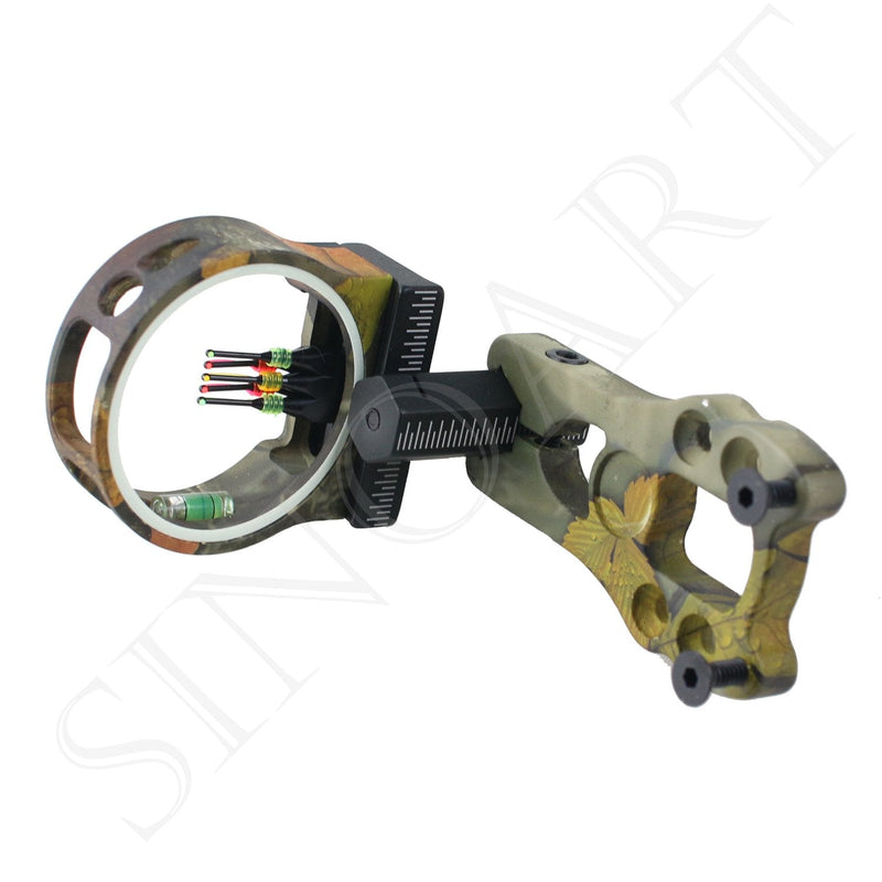SinoArt Archery Acccessories Combo Set Archery Upgrade, 5 Pin Bow Sight with Level and Light, Arrow Rest, Stabilizer, Sling, Peep for Compound Bow and Recurve Bow Camo - BeesActive Australia