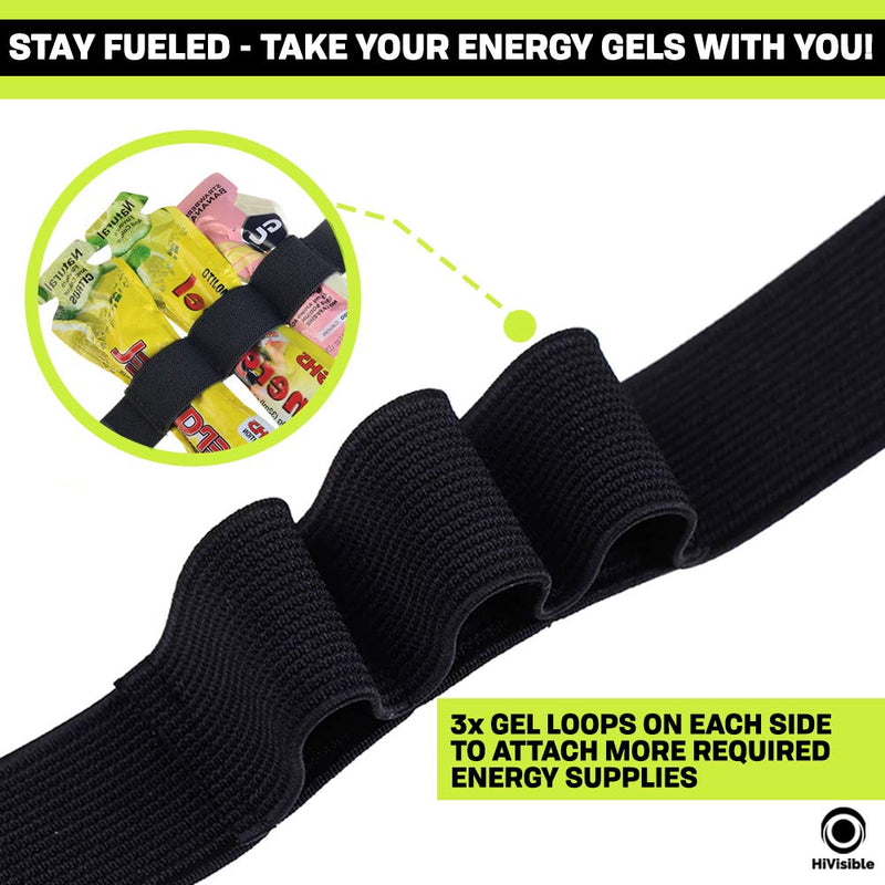 Triathlon Race Belt with Number Bib Holder for Running on Marathon or Tri Simple Black Belt - BeesActive Australia