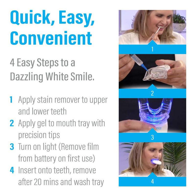 Smile Science Harley Street - Professional Teeth Whitening Kit - Includes Two-Part Intensive Stain Removal - Upto 8 Shades Whiter - for Sensitive Teeth - Rapid Results - 100% Enamel Safe - Vegan - BeesActive Australia