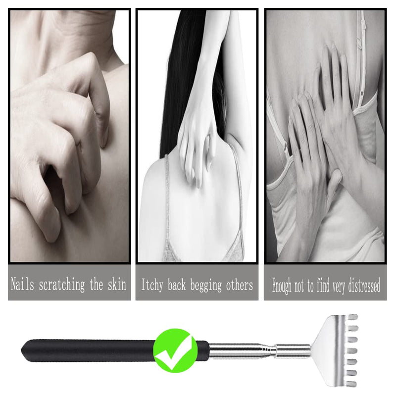 Back Scratcher, Portable Extendable Back Scratcher, Telescopic Back Scratcher, Stainless Steel Back Scratcher Massager, Telescopic Back Scratch - BeesActive Australia