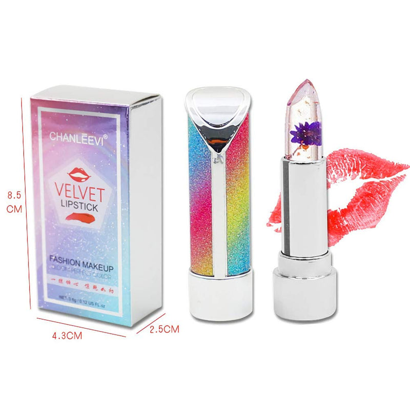 Crystal Jelly Flower Lipstick, 3 Packs Nutritious Moisturizer Lip Balm Magic Temperature Color Change Lip Gloss, Long Lasting Moisturizing Lip Care Lipstick 3pack - BeesActive Australia