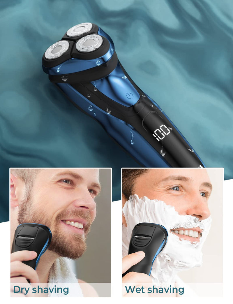 Electric Razor Shavers for Men Rechargeable with Pop-up Trimmer IPX7 Waterpfoof Travel Lock - BeesActive Australia