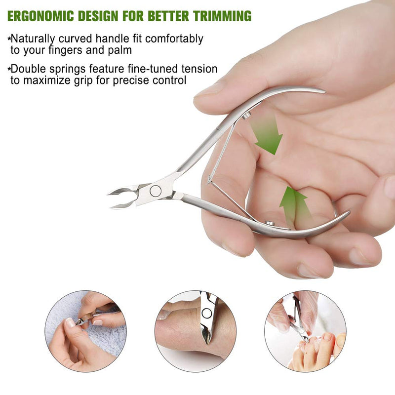 BEZOX Cuticle Clippers Cuticle Nippers - Stainless Steel Professional Cuticle Cutter Hangnails Trimmers - Full Jaw Manicure Clipper(6mm) - BeesActive Australia
