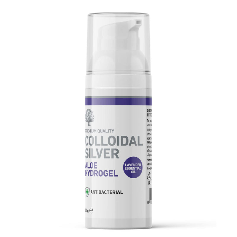 Nature's Greatest Secret Premium Quality Antibacterial Soothing Colloidal Silver Aloe Vera Hydrogel with Lavender Essential Oil 50g - BeesActive Australia