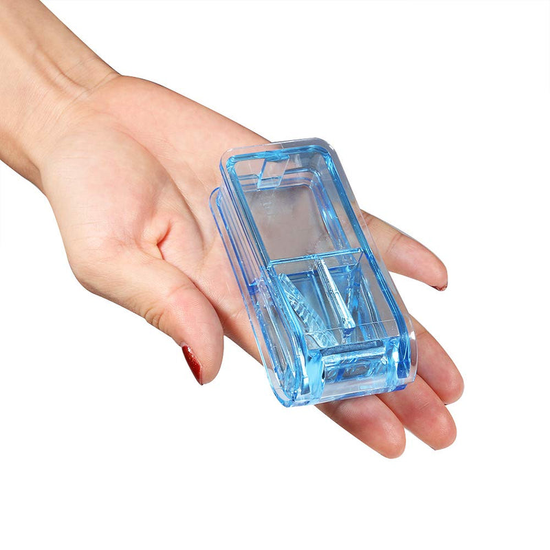 Pill Cutter, Opret Pill Splitter with Blade for Small Pills Large Pills Cut in Half Quarter for Tablet Vitamin Medicine Blue - BeesActive Australia