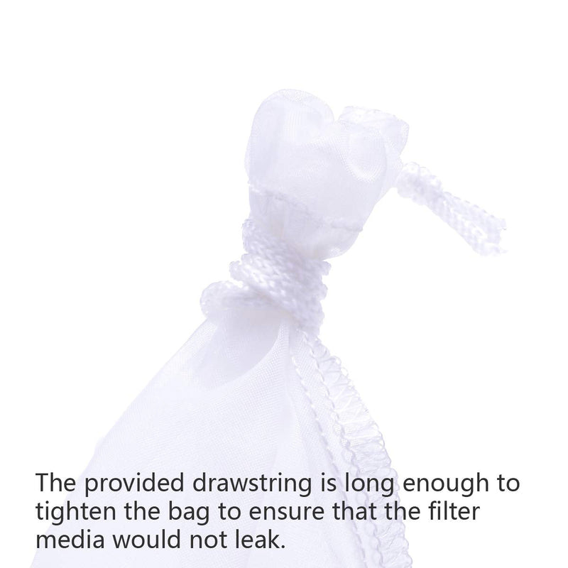 ALEGI Aquarium Small Filter Media Bag Extra Fine,Reusable 180 Micron Drawstring Mesh Bags for Extra Fine Resins Filter 7.5"*3.6" (3 pack) - BeesActive Australia