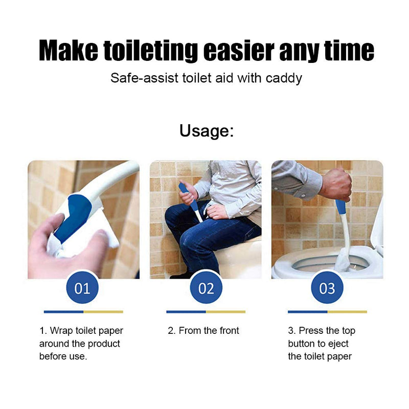 Self Wiping Toilet Aid, Foldable Long Reach Comfort Wiper Toilet Paper Tissue Grip Self Wipe Assist Holder - BeesActive Australia