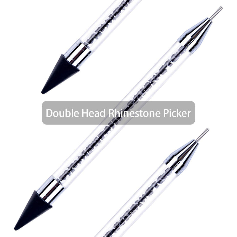 YOANKU Dual-ended Wax Nail Rhinestone Picker Pencil Dotting Pen Acrylic Diamond Handle Manicure Nail Art Tool - BeesActive Australia