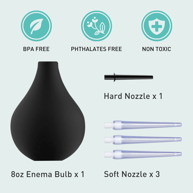 Non-Toxic Silicone Enema Bulb Kit, Home Enema Kit, Douche Medical Clean Enema Bulb 220Ml - BeesActive Australia
