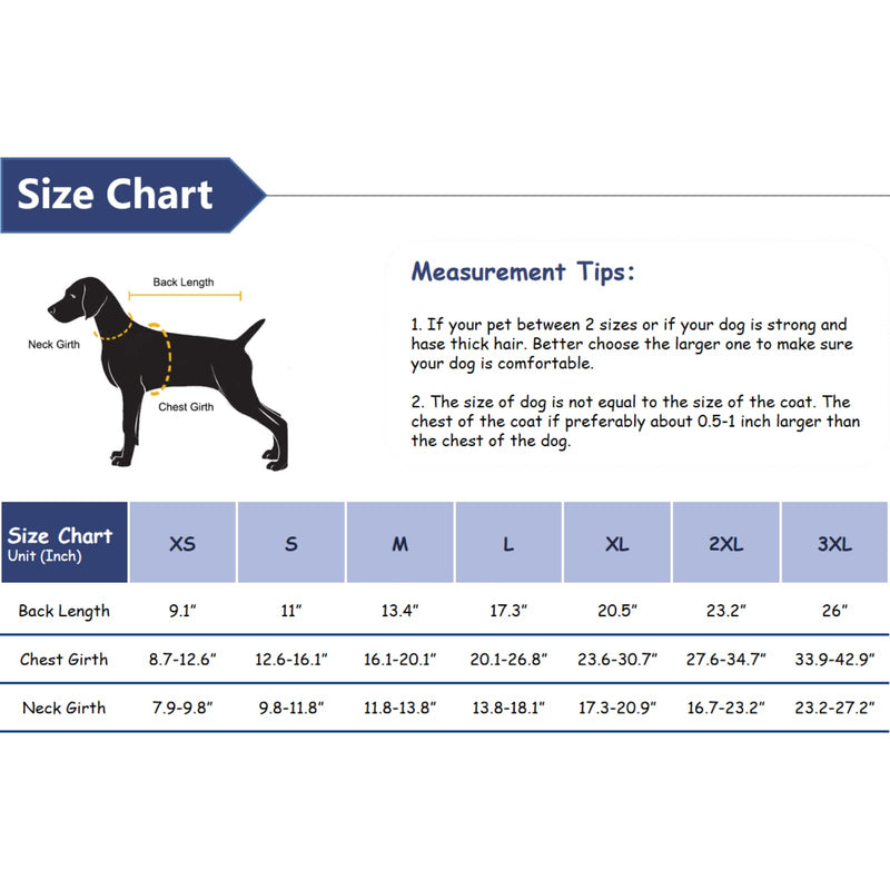 Dog Winter Coat, Dog Jacket with Pocket and Reflective Strip, Windproof Waterproof Dog Sweater, Puppy Clothes Warm Pet Winter Vest for Puppy Small Medium Extra Large Dogs Pet 3XL(Chest Girth:33.9-42.9") Purple - BeesActive Australia