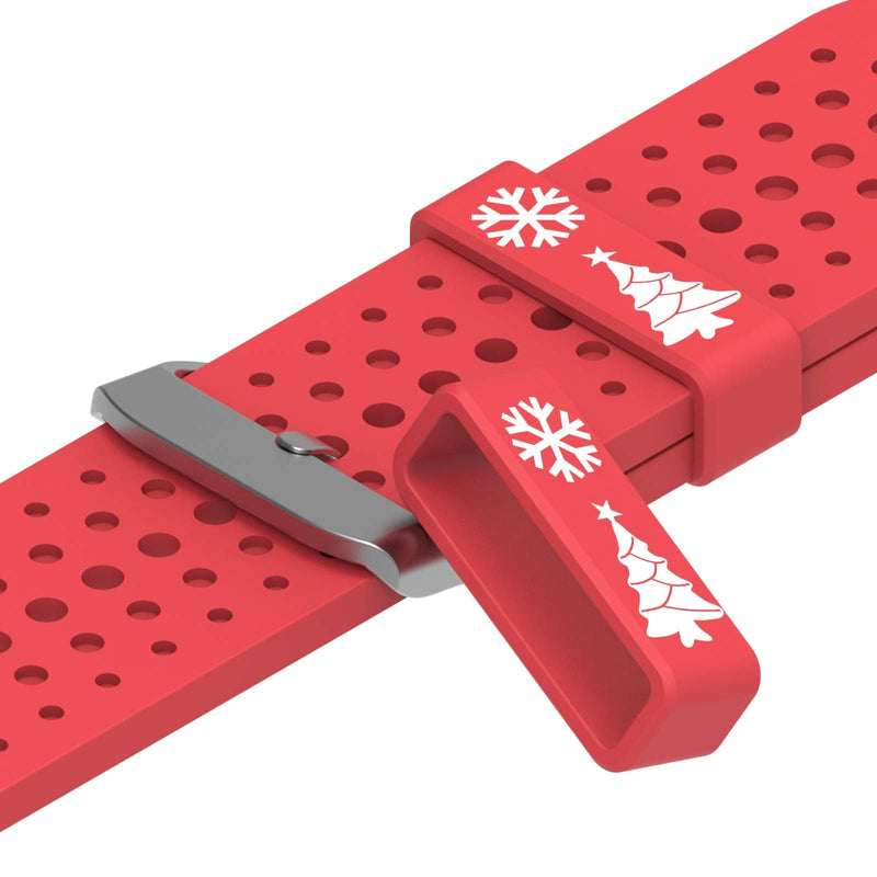 E ECSEM Fastener Rings Compatible with Garmin Forerunner 935 945 745 220 235 230 620 630 35 735XT Bands Silicone Connector Keepers Secure Ring Holders Loop for Approach S62 S20 S5 S6 Smartwatch Red-10Pack - BeesActive Australia
