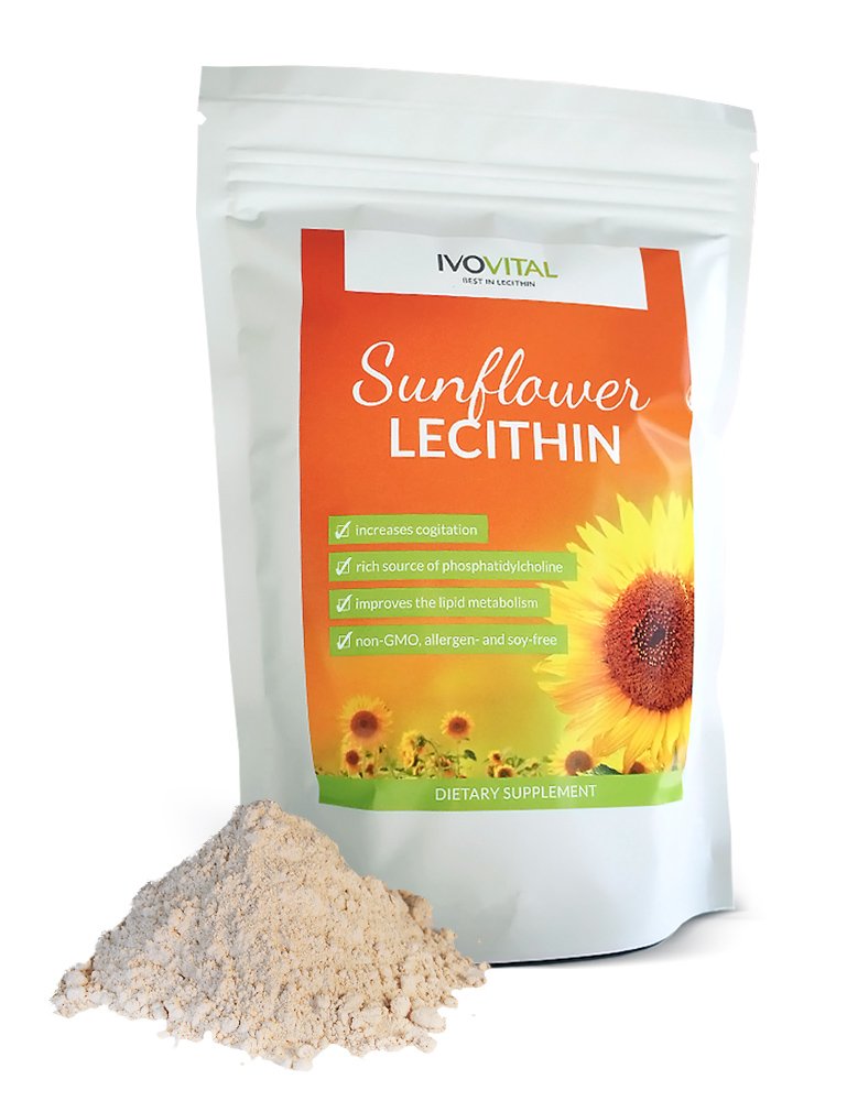 Sunflower Lecithin Powder, IVOVITAL®, Non-GMO and Soy Free (300 g) 300 g (Pack of 1) - BeesActive Australia