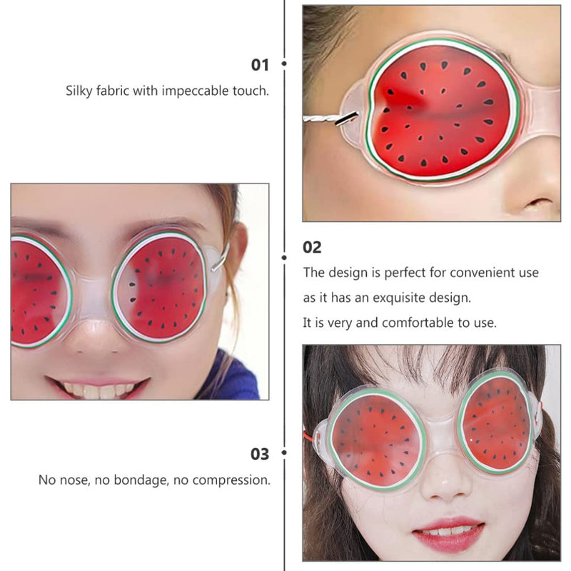 HEALLILY 3 Pcs Cooling Eye Masks Fruit Design Gel Eye Masks Eusable Cold Eye Ice Pack Cold Eye Pads for Dark Circles Puffy Eyes Migraine - BeesActive Australia