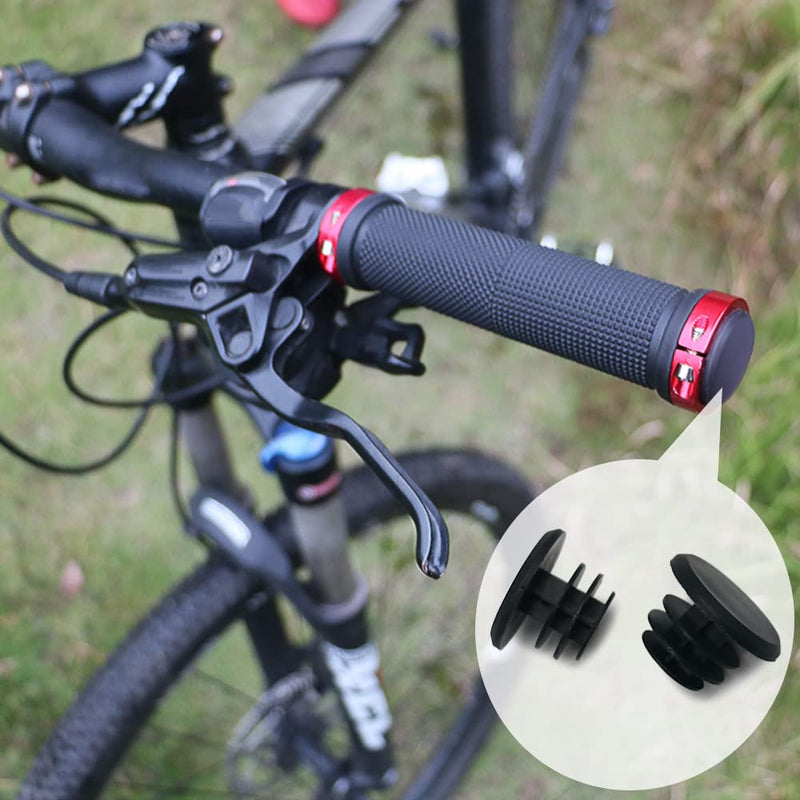 10 Pieces Handlebar Bar End Plugs Caps Bicycle Handlebar End Caps for Road Mountain Bike Most Bicycle Grip Bar End Plugs (Black) - BeesActive Australia