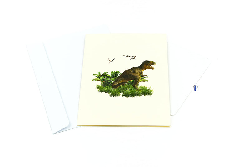 Rykamia Dinosaur Pop Up Card, Blank Dinosaur Card for All Occasions, Dinosaur Birthday Pop Up Card, Dinosaur Thank You Card, Jungle Card for Kids, Dinosaur Card for Grandson, Preschool Birthday Card - BeesActive Australia