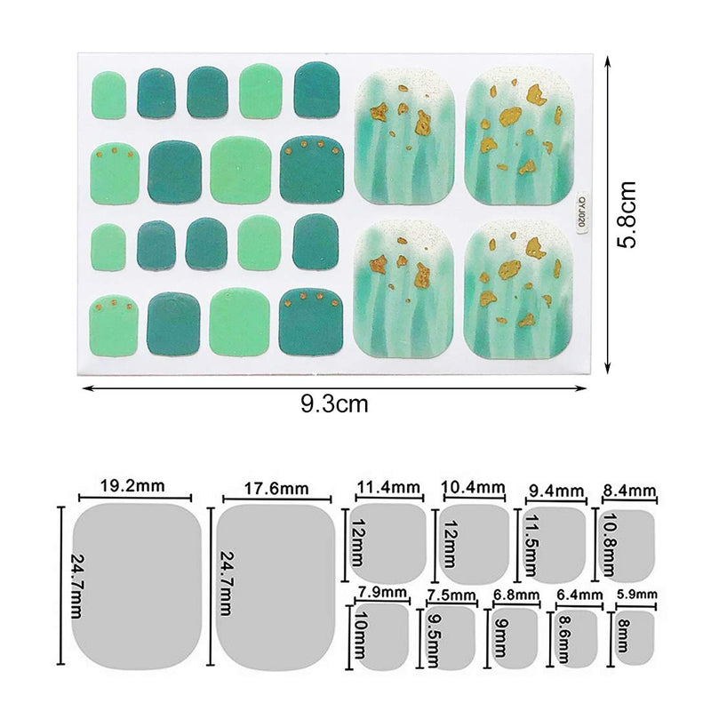 MWOOT Full Nail Art Wraps Sticker (10 Sheet), Adhesive Nail Wraps Decals Tape, Full Nail Foils, Nail Design Decoration Set - Gradient Styles - BeesActive Australia