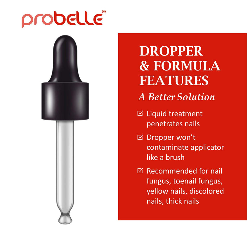Probelle Natural Fungal Nail Treatment, Anti Fungal Nail Treatment, Nail Color Restoration, Clear Homeopathic Topical Solution .5 oz/ 15 ml (Patented Formula) - BeesActive Australia