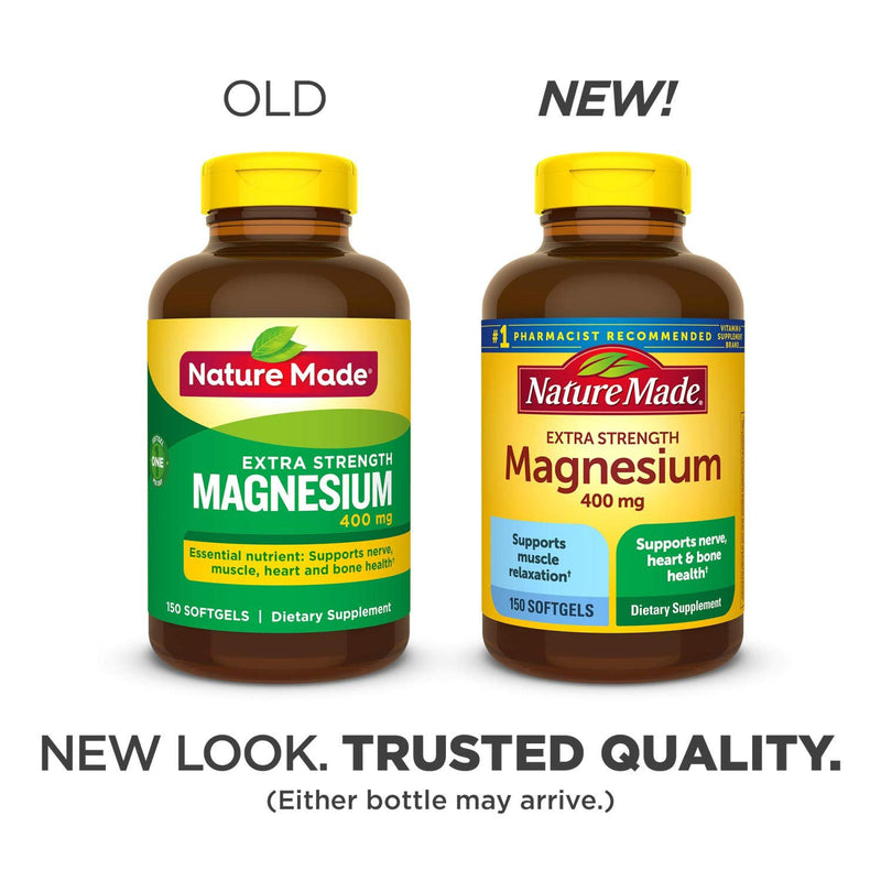 Nature Made High Potency Magnesium 400 mg - 150 Liquid Softgels - BeesActive Australia