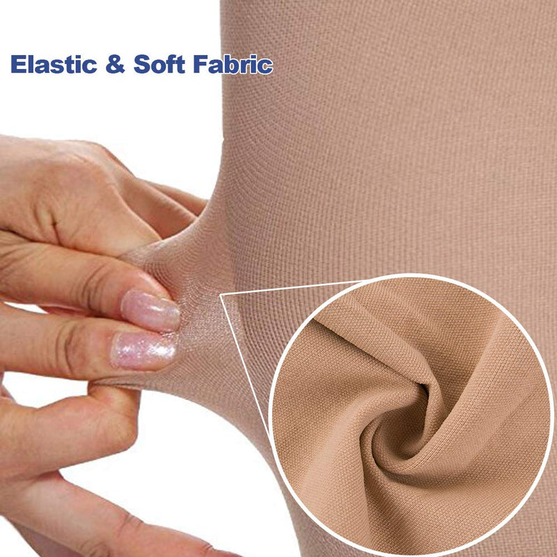 Beister Medical Closed Toe Knee High Calf Compression Socks for Women & Men, Firm 20-30 mmHg Graduated Support for Varicose Veins, Edema, Flight, Pregnancy（2 in a Pack，Not Two Pairs） Beige L(Pack of 2) - BeesActive Australia