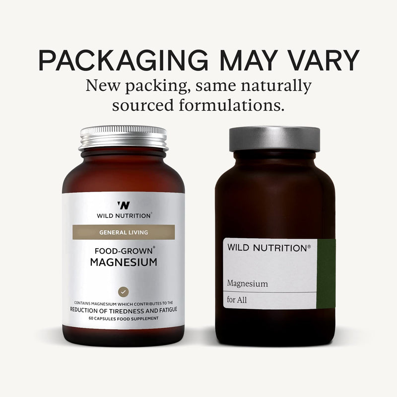WILD NUTRITION Food-Grown� Magnesium Supplements | Naturally Sourced Pure Magnesium Tablets for Sleep, Muscle Recovery, and Healthy Bones | Magnesium Supplements for Women | 60 Capsules - BeesActive Australia