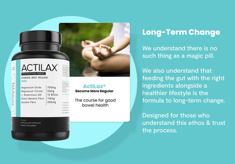 ActiLax | Laxative for Constipation Relief | Stool Softener with Magnesium & Probiotics | 60 Vegan Capsules | Colon Detox Cleanse | Bloating and Gas Relief | Regularity with Plenty of Water - BeesActive Australia