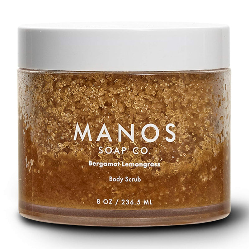 Bergamot Lemongrass Body Sugar Scrub for Women Exfoliation – Exfoliating & Moisturizing Face Scrub, Body Scrub, Foot Scrub by Manos Soap Co. – 8.00 oz Bergamot Lemongrass - BeesActive Australia