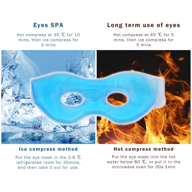5 Pcs Reusable Gel Eye Mask, Relaxing Sleep Eye Patch Eye Cover for Hot and Cold Therapy Puffy Eyes Dark Circles Migraine Stress Relief - BeesActive Australia