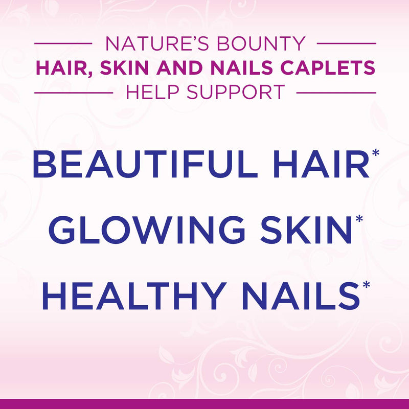 Nature's Bounty Optimal Solutions Hair, Skin & Nails Formula, 60 Coated Caplets - BeesActive Australia