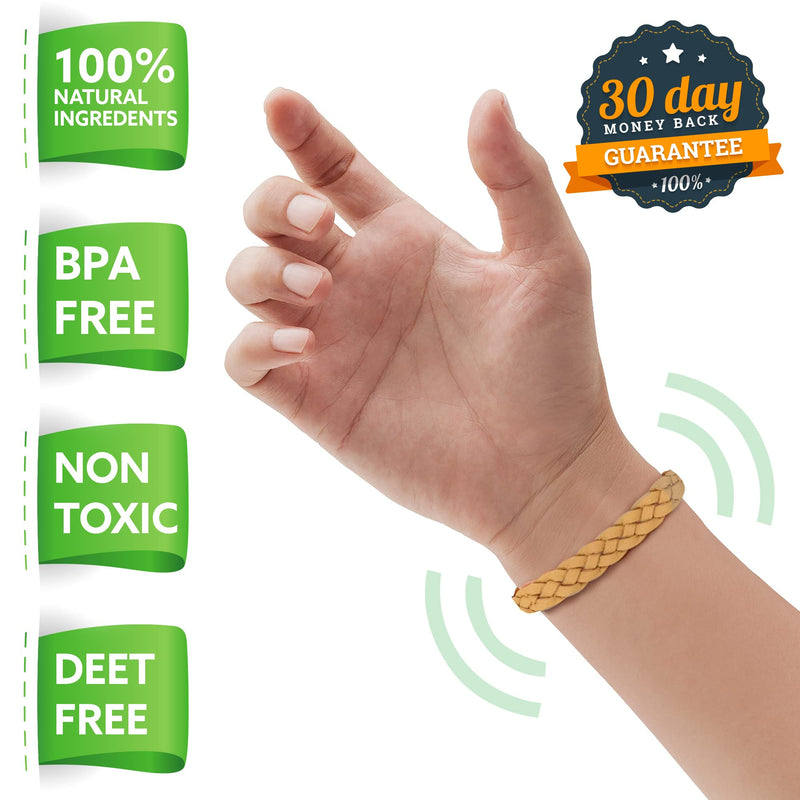 Tanness 12 Pack Mosquito Repellent, Insect Repellent Bracelet, Smidge Insect Repellent, Mosquito Repellent, Woven Deet-Free Insect Repellent, Mosquito Repellent Bracelet, Mosquito Bands, Kids & Adult Solid - BeesActive Australia