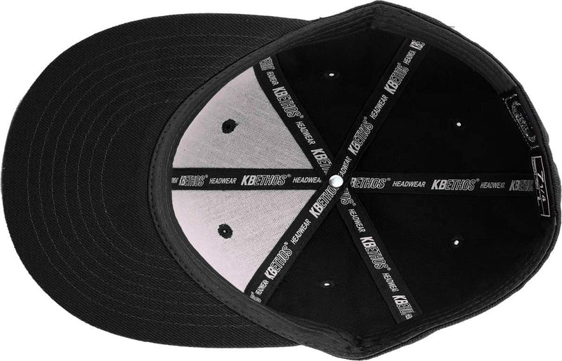 KBETHOS The Real Original Fitted Flat-Bill Hats True-Fit, 9 Sizes & 20 Colors 7 3/8 Black - BeesActive Australia