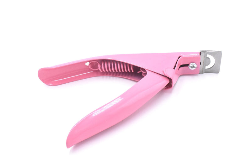 Color Painted Stainless Steel False Nail Tip Clipper Cutter Trimmer Manicure Pedicure Nail Art Tool (Pink) Pink - BeesActive Australia