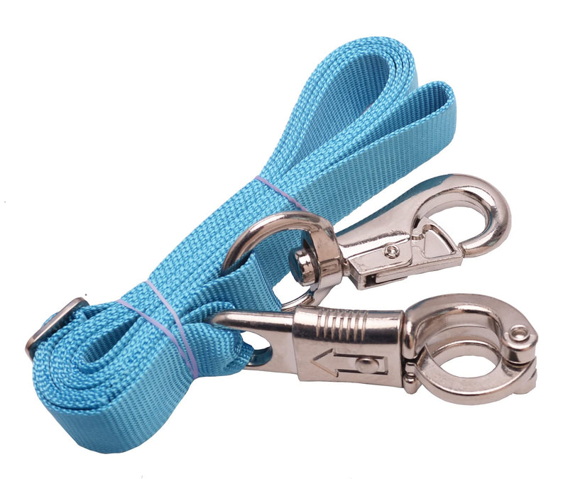 Loaged Adjustable Nylon Cross Tie ?2 Pack?- with Panic Snap and Bull Snap - Adjusts from 44.5" to 78.3" Hurricane Blue - BeesActive Australia