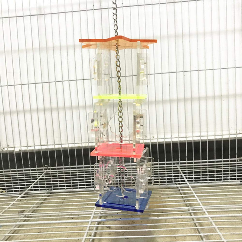 OFLAO Bird Foraging Toys,Creative Parrot Feeder Box,Hanging Treat Foraging Toy for Anchovies,Parakeets,Cockatiel,Conure,Mynah,Macow - BeesActive Australia