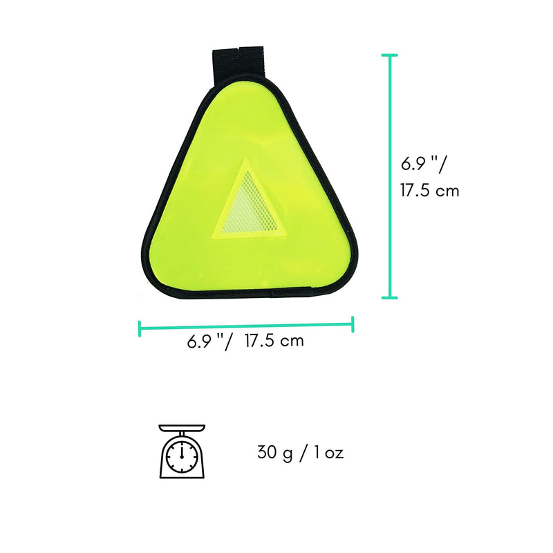 Vincita Reflective Yield Symbol with Velcro Strap - High Visibility for Safety at Night - Safety Reflector for Bike Rack, Backpack, Car Rack - Bicycle Reflective Accessories Yellow - BeesActive Australia