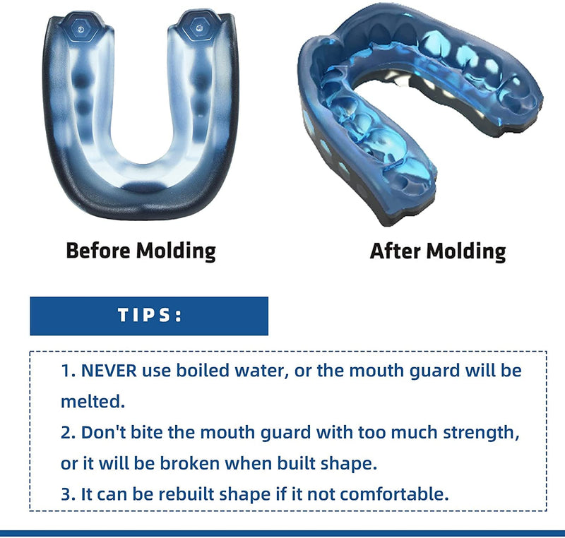 Sports Mouth Guard for Kids and Youth,Boys Girls Mouthguard with Case (BPA Free) for Boxing,Basketball,Lacrosse,Football,MMA,Martial Arts,Hockey and All Contact Sports,2 Pack (Youth (Up to 11 Year)) Youth (Up to 11 Year) - BeesActive Australia