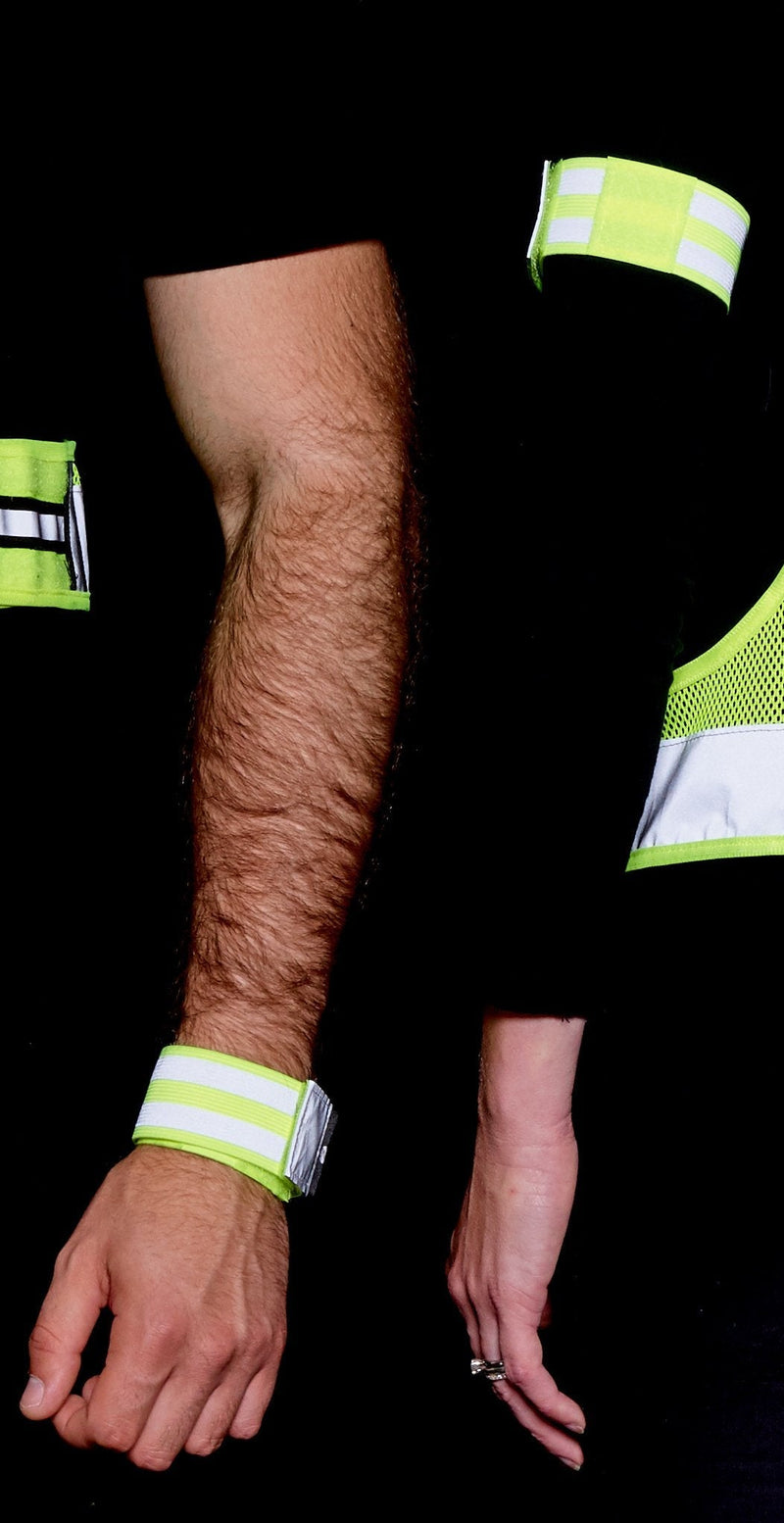 Reflective Bands for Men and Women | Reflectors for Runners, Cycling, Walking | Set of 4 Reflective Ankle Bands, Armbands, Wristbands | Reflector Tape Providing High Visibility Safety Apparel Yellow - BeesActive Australia