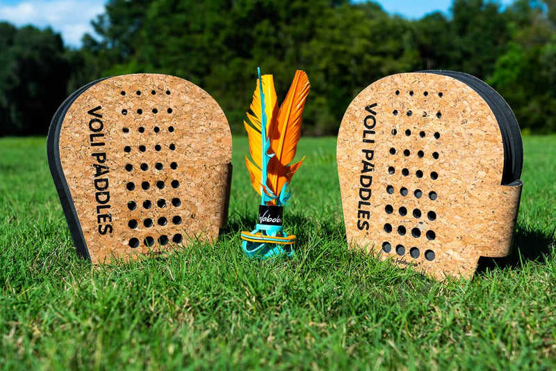 Waboba VOLI Paddle Game - Rethink Your Outdoor Game – Backyard Set Includes: 2 Wearable Paddles and 1 Oversized Shuttlecock - BeesActive Australia