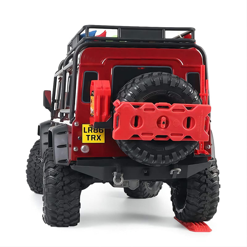 KWBRC RC 1:10 Crawler Car roof Decoration Accessory Set, Simulation Decorative Package, Luggage Net, Fuel Tank, Shovel, Recovery Board Set Compatible with 1/10 RC Crawler Truck Red - BeesActive Australia