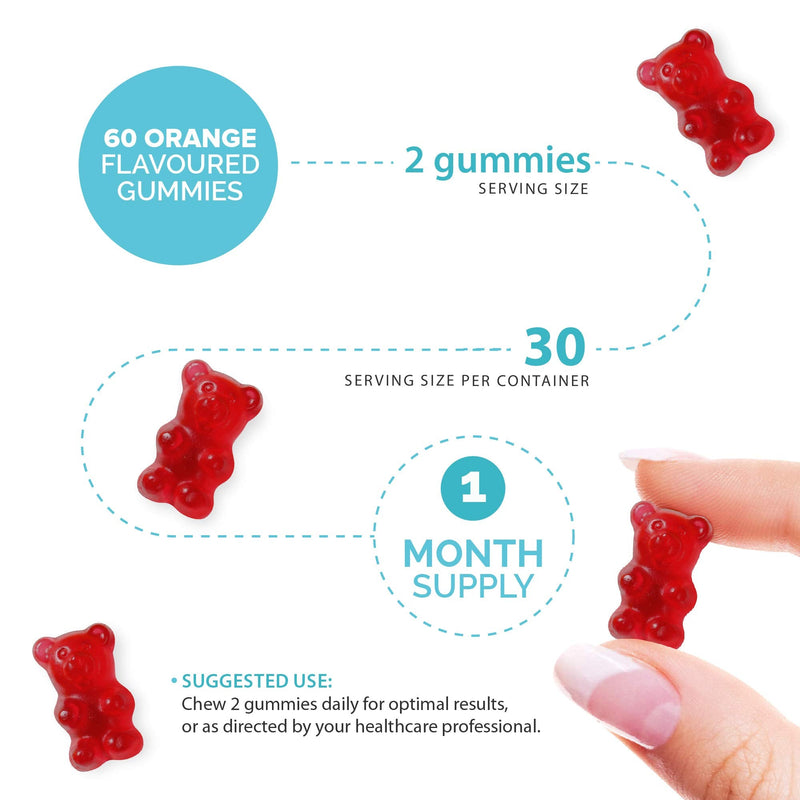 Hair Gummies for Hair Growth - Chewable Hair Vitamins - Biotin - Vegan - Skin Hair Nail Vitamins for Women & Men by Novomins - BeesActive Australia