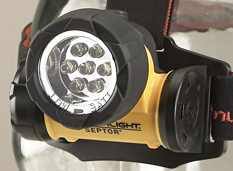 Streamlight 61052 Septor LED Headlamp with Strap - 120 Lumens Yellow Div 2 3AAA Battery - BeesActive Australia