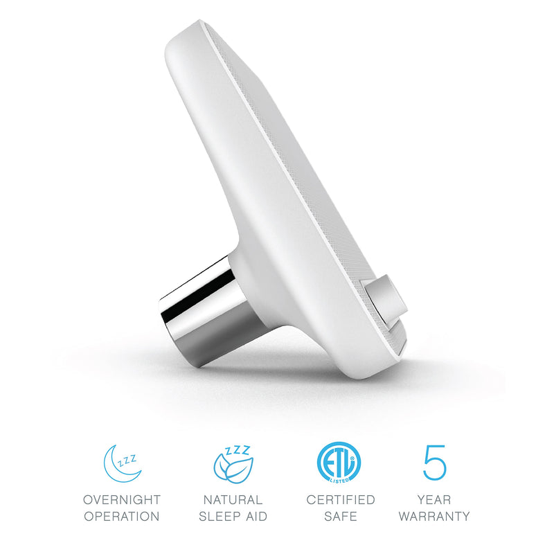 Pure Enrichment WAVE Premium Sleep Therapy Sound Machine with USB Charger - Seamless Looping with 6 Soothing All-Natural Sounds, and Auto-Off Timer - Easily Portable for Travel (White) Patented Design - BeesActive Australia
