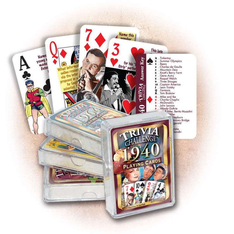 Flickback 1940 Trivia Playing Cards - BeesActive Australia