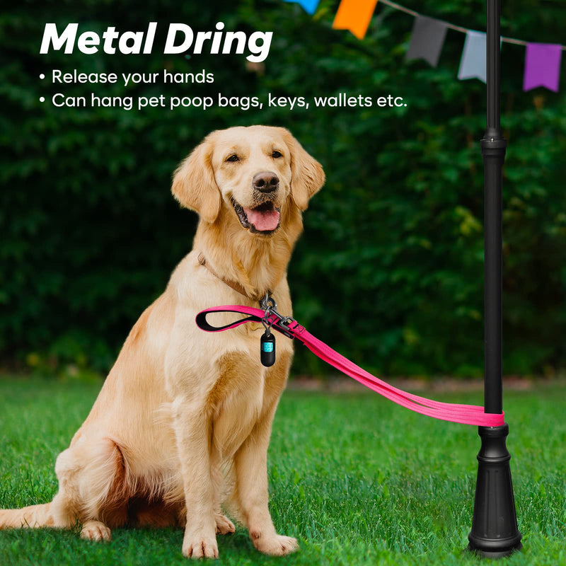 KOSKILL 4 Ft Led Dog Leash, Rechargeable Light Up Dog Leash Waterproof, Safety Glow in The Dark Dog Leash for Night Walking, Nylon Reflective Leashes with Padded Handle for Small Medium Large Pets Pink - BeesActive Australia