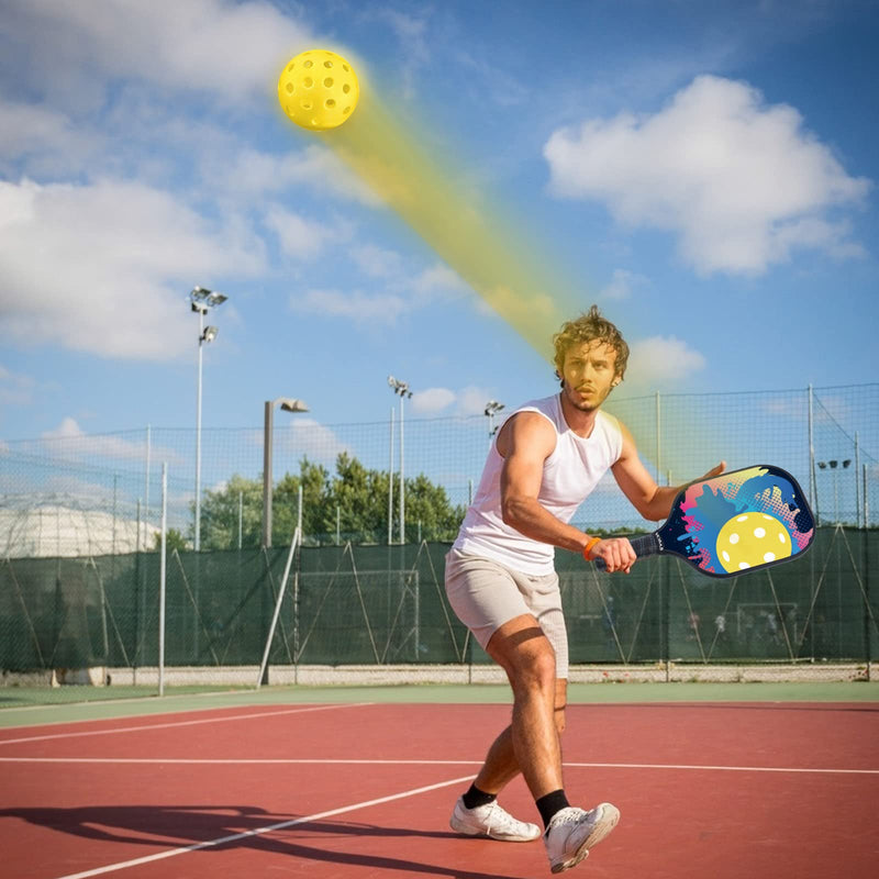 Vobab 16 Pack Outdoor Pickleballs Balls, Pickleballs Approved by USAPA for Sanctioned Tournament Play & Lightweight Pickleball Paddles Set: 2 Pickleball Rackets 8 Pickle Balls 1 Portable Bag 16 Pcs Pickleballs Balls - BeesActive Australia
