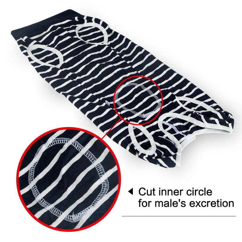 LIANZIMAU Dog Surgery Recovery Suit, Cone E-Collar Alternative Professional Protective Shirt for Male Female Dogs After Surgery, Dog Surgical Recovery Suit XL Stripe - BeesActive Australia