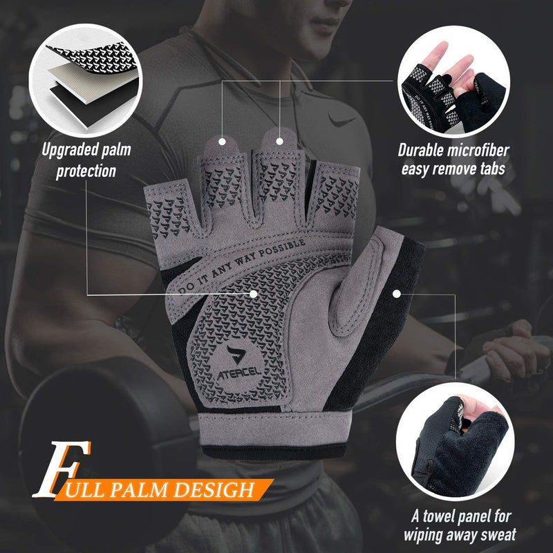 Atercel Weight Lifting Gloves Full Palm Protection, Workout Gloves for Gym, Cycling, Exercise, Breathable, Super Lightweight for Mens and Women Aqua Small - BeesActive Australia