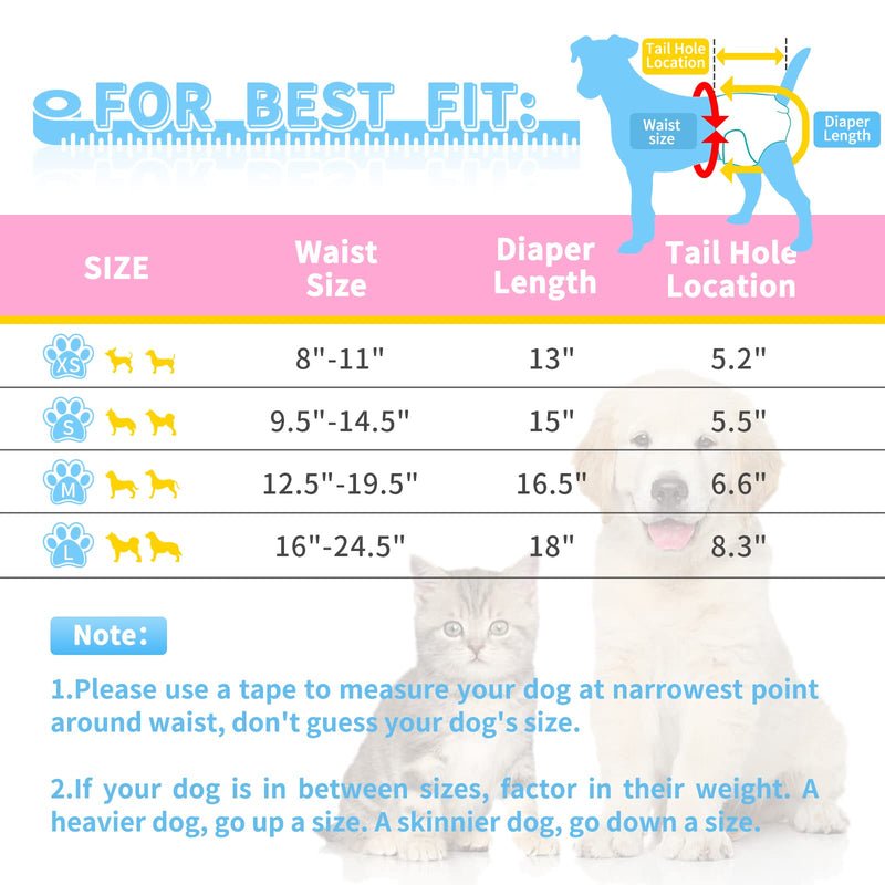 Washable Dog Diapers Female 3 Pack Reusable Premium Highly Absorbent Doggie Diapers, Flexible Puppy Diapers, Durable Leak-Proof Leopard Dog Diapers for Period Heat Incontinence Puppy Training Red & Blue & Purple Medium - BeesActive Australia